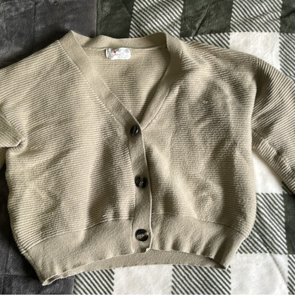 Sage Green Small Button Up Cardigan